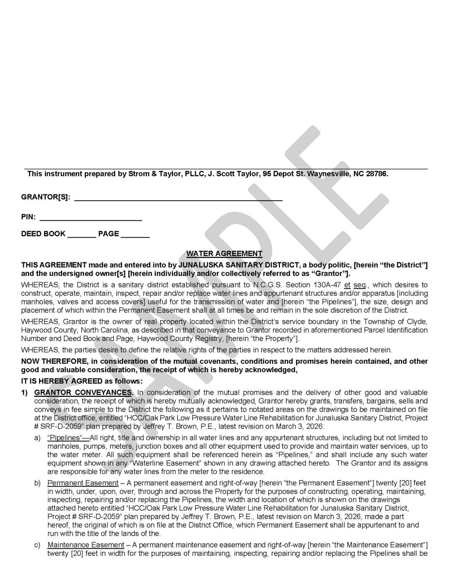 Sample Easement (page 1 of 2)